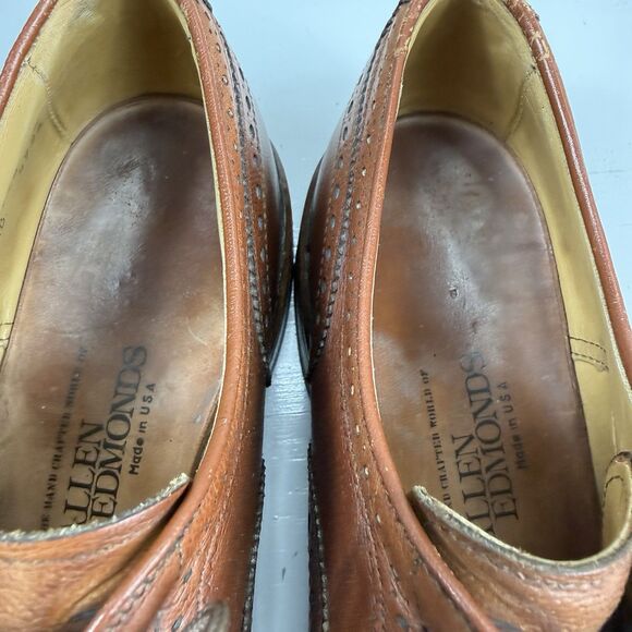 Allen Edmonds Strand Men\'s Size 9.5 Brown Leather Cap-Toe Dress Lace Up Oxfords main image 6